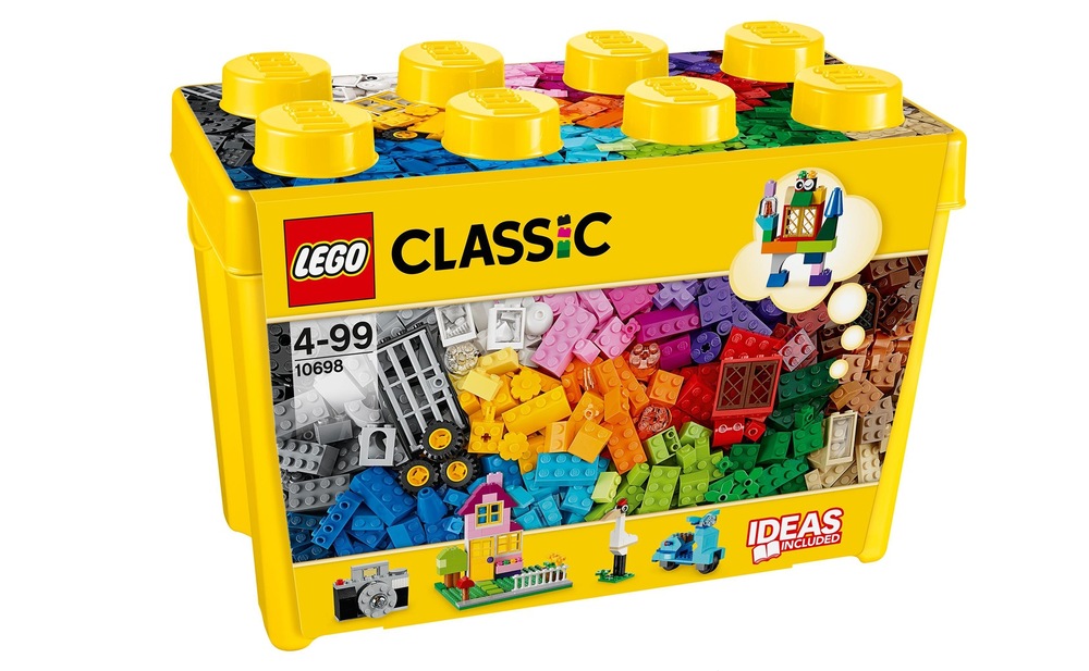 Stavebnice LEGO® Classic 10698 Velký kreativní box LEGO® 790 kostek v praktickém plastovém boxu nabízí dostatek materiálu pro dlouhé hodiny kreativního stavění.