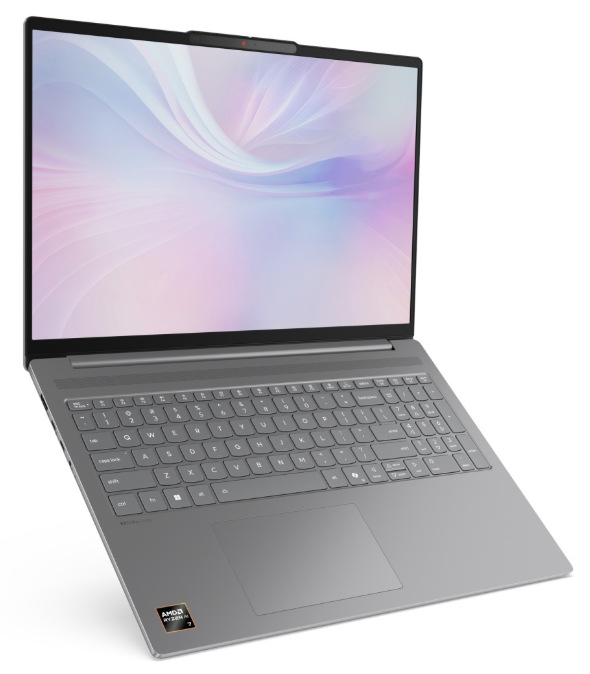 Notebook Lenovo IdeaPad Slim 5 16AKP10 šedý Otevřený šedý notebook Lenovo IdeaPad Slim 5 16AKP10 s tenkým rámečkem displeje
