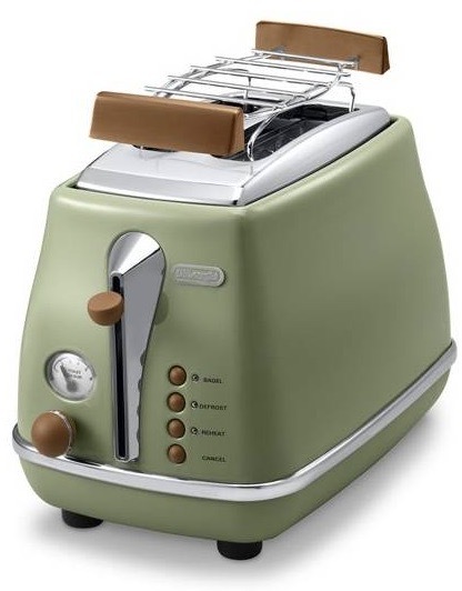 Topinkovač De'Longhi Icona Vintage CTOV2103.GR zelený Topinkovač De'Longhi Icona Vintage CTOV 2103.GR dvouštěrbinový