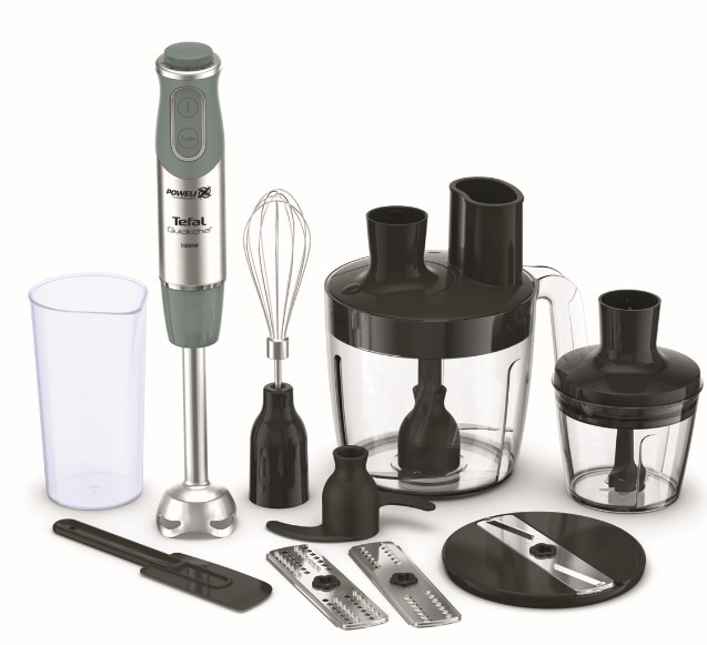 Ponorný mixér Tefal QUICKCHEF QUARTZITE HB65LD38 šedý/nerez