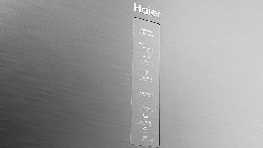 Chladnička s mrazničkou Haier HTW5620DNMG stříbrná Chladnička s mrazničkou Haier HTW5620DNMG stříbrná
