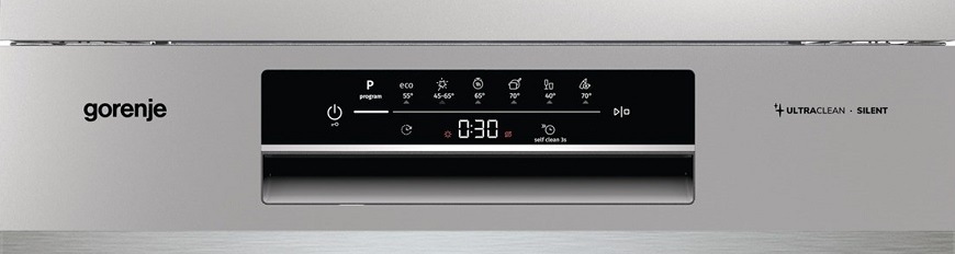 Myčka nádobí Gorenje Advanced GS642D90X nerez Myčka nádobí Gorenje GS642D90X, nerezová, detail