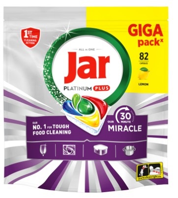 Kapsle do myčky Jar Platinum Plus 30 Minute Miracle (82 ks) Tablety do myčky Jar Platinum Plus 30 Minute Miracle (82 ks)