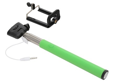 Selfie tyč PLATINET OMEGA MONOPOD, jack 3.5 mm, zelená
