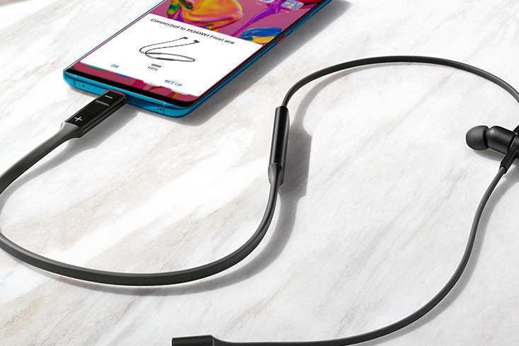 Sluchátka Huawei FreeLace CM70-C, USB-C oranžová