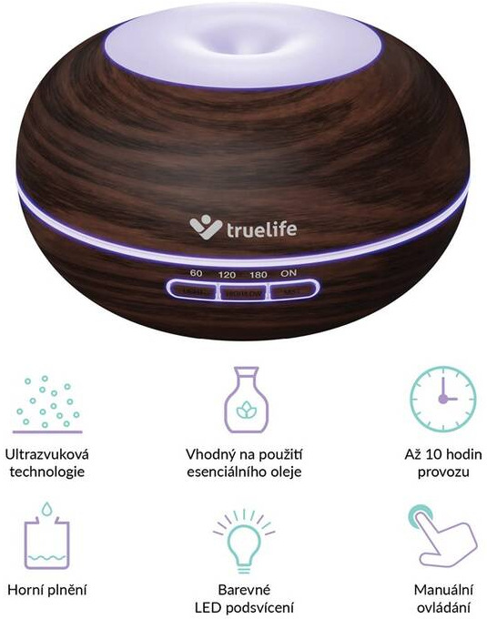 Aroma difuzér TrueLife D5 Dark hnědý Truelife D5 Dark, hnědá
