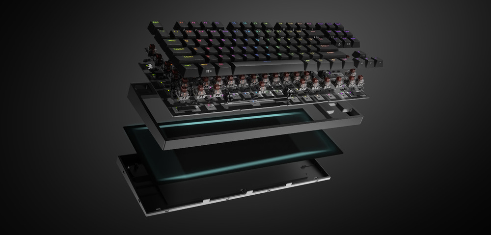 Klávesnice Genesis THOR 404 TKL, RGB, US layout, Kailh Box Brown V2 černá Genesis THOR 404 RGB US Kailh Box Brown V2