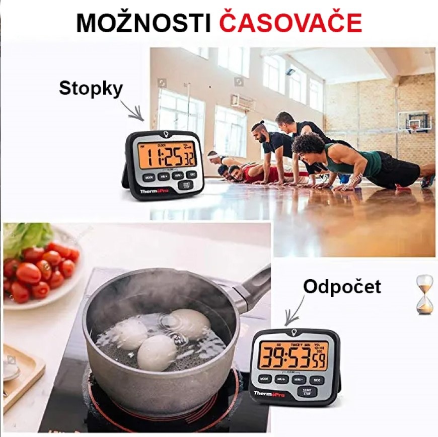 Minutka ThermoPro TM-01 stříbrné Minutka ThermoPro TM01