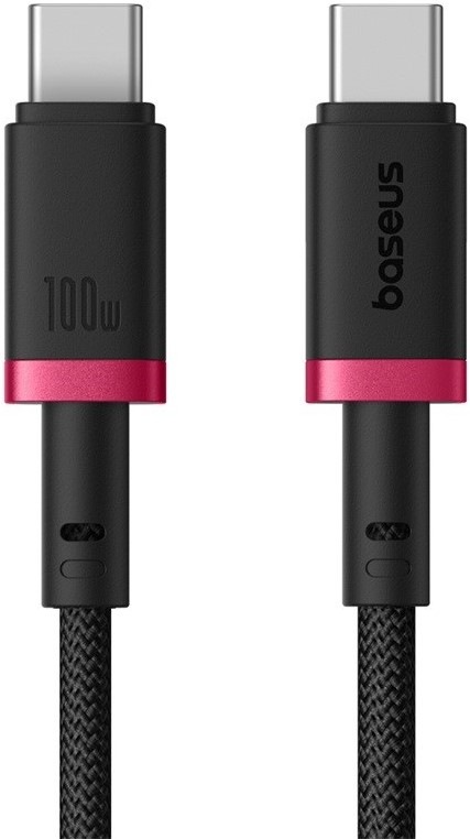 Kabel Baseus Dura USB-C/USB-C, 100W, 1m - černý/červený