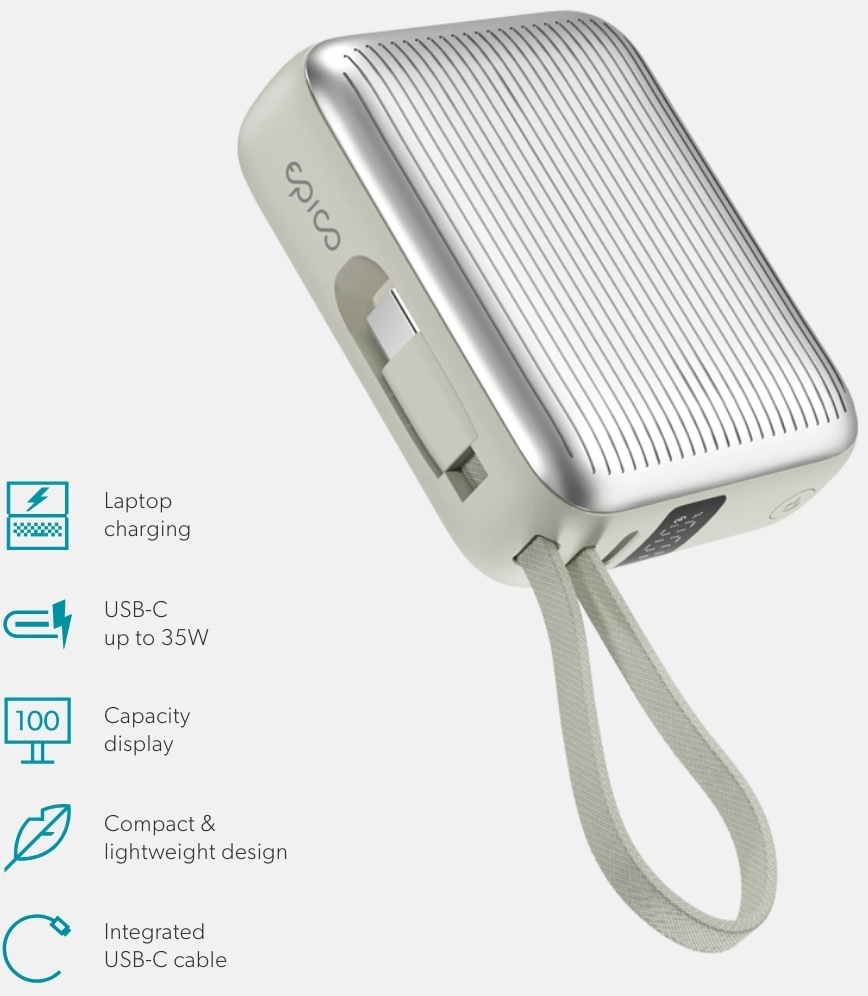Powerbanka Epico UltraPack 35W 10000mAh šedá