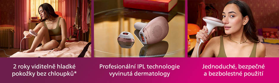 Epilátor Philips Lumea IPL 7000 SC1997/00 bílý/růžový Banner k až 24 měs hladké pokožce