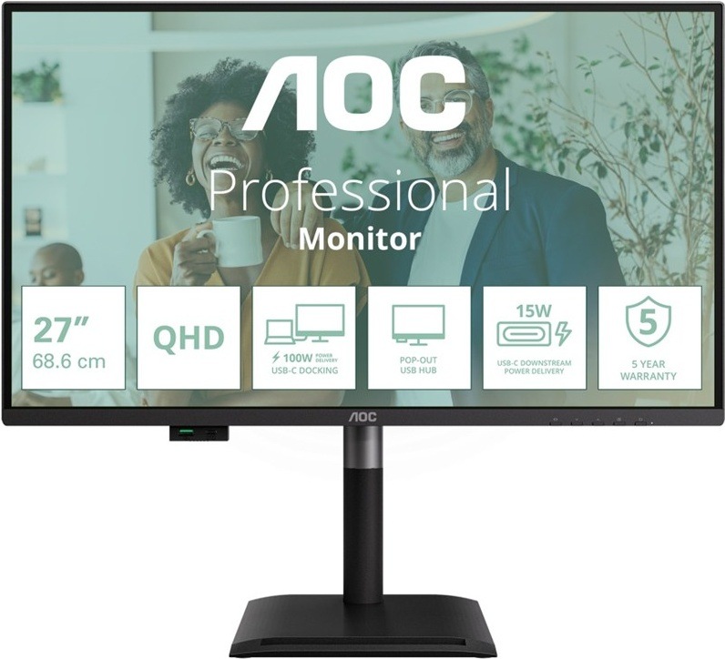 Monitor AOC Q27P4CV s úhlopříčkou 27", černá barva