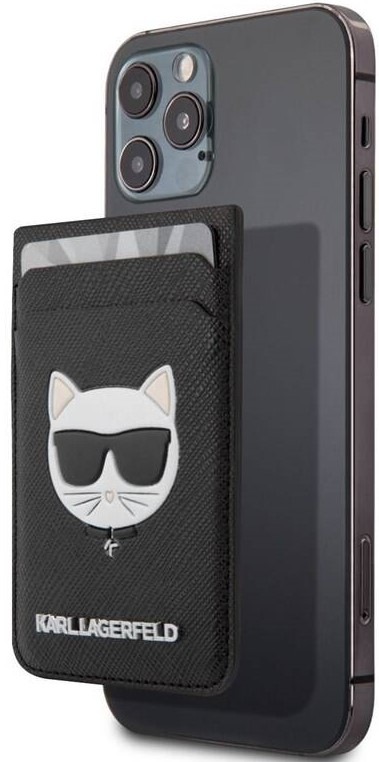 Peněženka Karl Lagerfeld Saffiano Magnetic Wallet Choupette Head černá