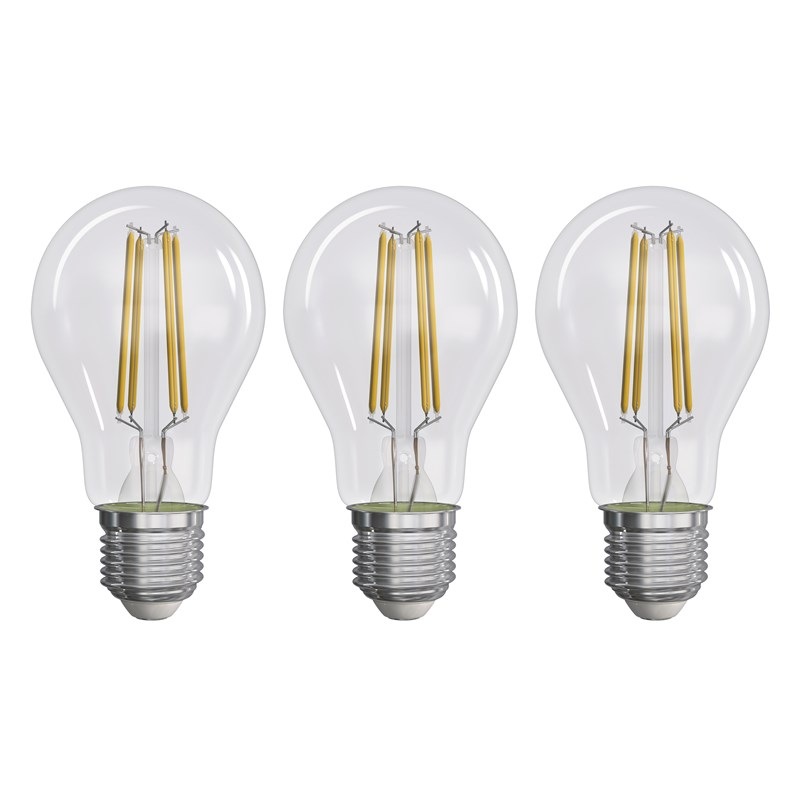 Žárovka LED EMOS Filament klasik, 5W, 1060lm, E27, neutrální bílá (3 ks)
