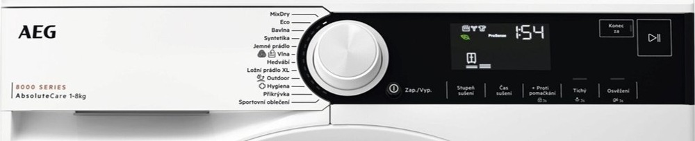 Sušička prádla AEG AbsoluteCare® 8000 TR8384C bílá AEG TR8384C panel