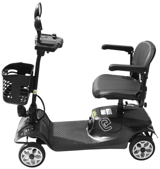 Elektrický čtyřkolový vozík RACCEWAY® SOLID, šedý