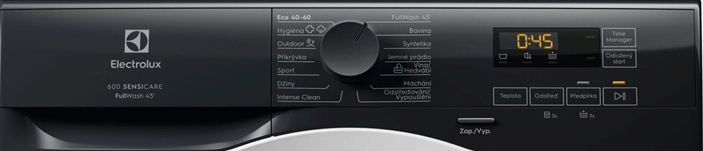 Pračka Electrolux Série 600 EW6F8482C bílá Ovládací panel pračky Electrolux EW6F8482C 600 SensiCare