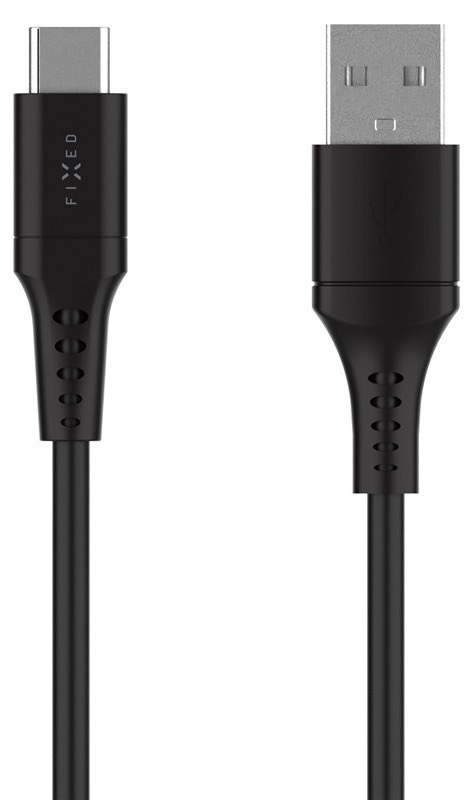 Nabíjecí a datový kabel FIXED s výkonem 60 W, černá barva