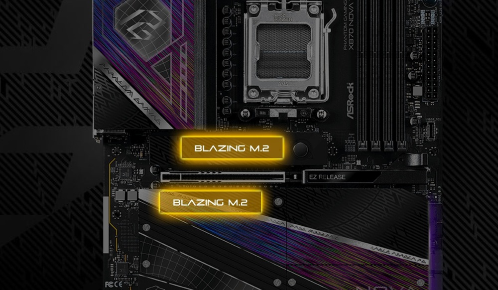 Základní deska ASRock X870 NOVA WIFI černá Základní deska ASRock X870 NOVA WIFI poskytuje vysokorychlostní řešení M.2