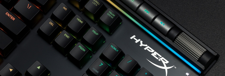 Klávesnice HyperX Alloy Elite RGB mechanická, MX Blue - US černá