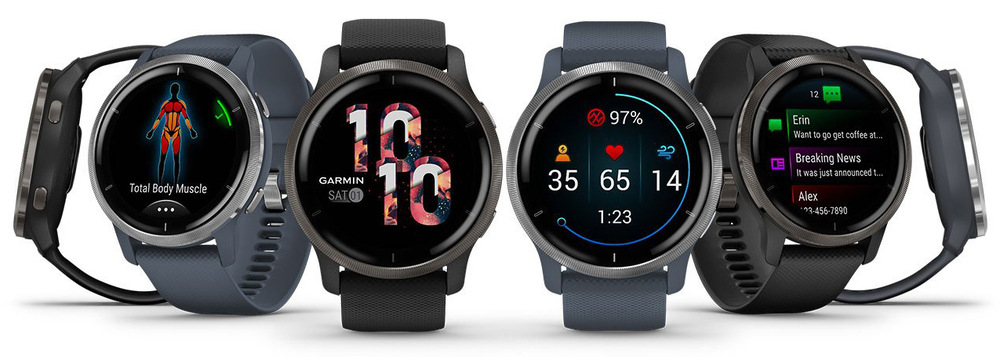 Chytré hodinky Garmin Venu 2 - Slate / Black Band
