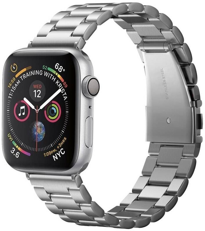 Řemínek Spigen Modern Fit na Apple Watch 42/44/45/49 mm, ocelový stříbrný