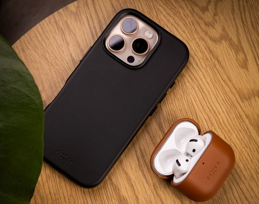 Pouzdro FIXED Kožené pouzdro PodsLeather pro Apple AirPods 4 hnědé Pouzdro FIXED Kožené pouzdro PodsLeather pro Apple AirPods 4 hnědé
