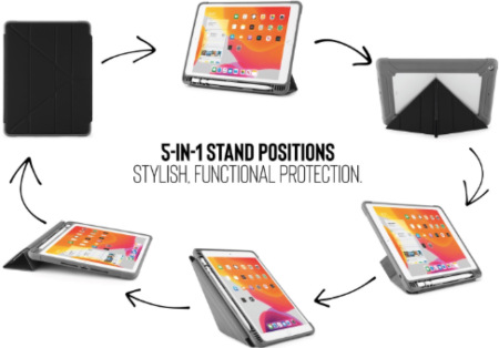Pouzdro na tablet Pipetto Origami Pencil Shield na Apple iPad 10,2" (2019/2020) černý Pipetto Origami Pencil Shield pro Apple iPad 10,2" (2019), černá