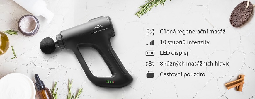 Masážní pistole ETA Power Care PRO, vlastnosti