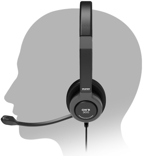 Headset PORT CONNECT ON'R 300 černý PORT Connect ON'R 300, černá
