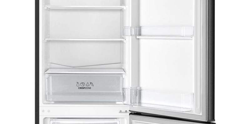 Chladnička s mrazničkou Gorenje G200 RK58DPB4I černá detail na zásuvku na ovoce a zeleninu uvnitř chladničky Gorenje RK58DPB4I