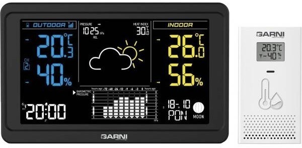 Meteorologická stanice GARNI 618 Precise černá