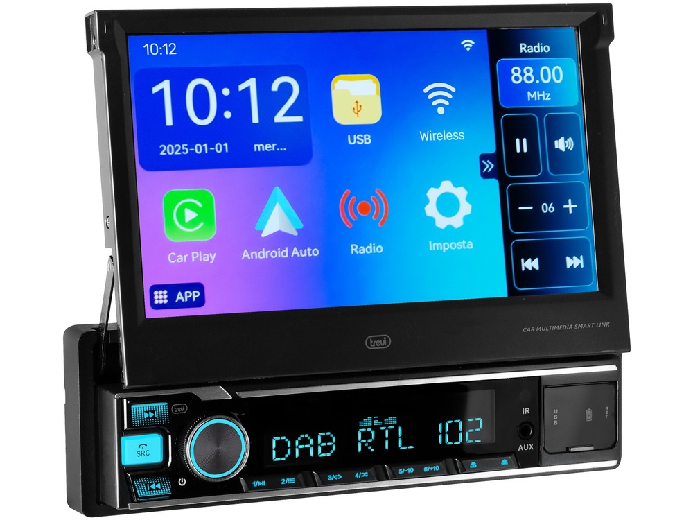 Trevi MDV 6390 DAB rádio s pohledem na displej