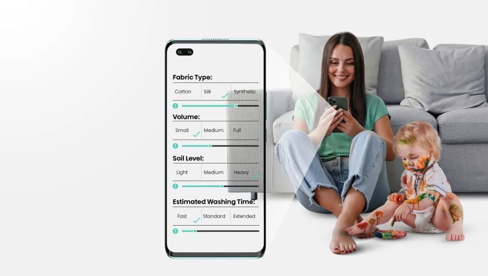 Ovládání sušičky přes mobilní aplikaci