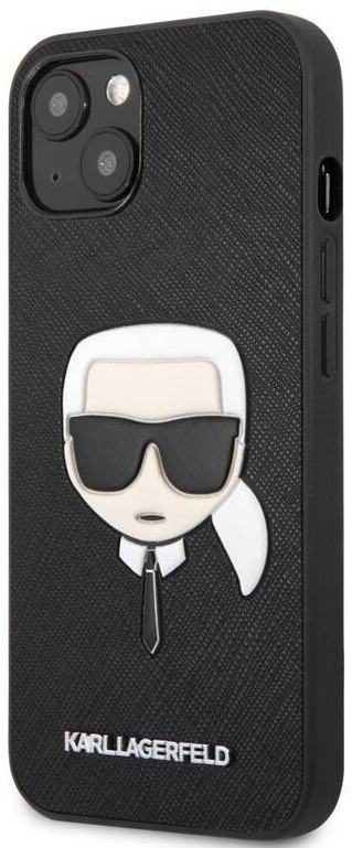 Kryt na mobil Karl Lagerfeld Saffiano Karl Head na Apple iPhone 13 černé