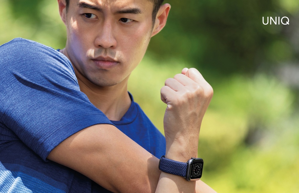 Řemínek Uniq Aspen na Apple Watch 42/44/45/49mm modrý Řemínek Uniq Aspen na Apple Watch 42/44/45/49mm modrý