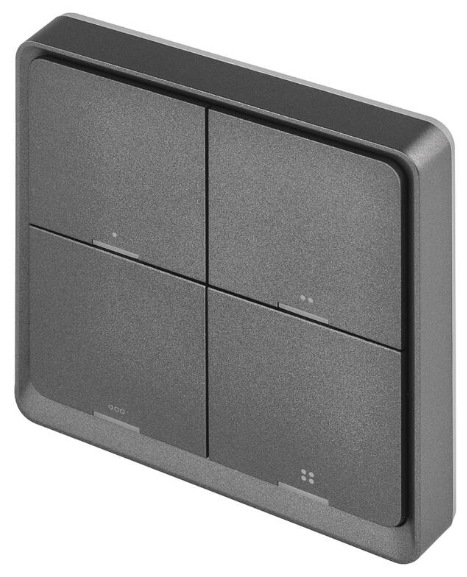 Vypínač EMOS GoSmart IP-2004ZB, ZigBee 3.0, 4-tlačítkový - šedý