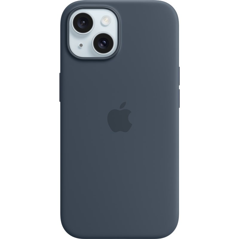 Kryt na mobil Apple Silicone Case s MagSafe pro iPhone 15 - bouřkově modrý