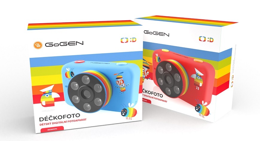 Digitální fotoaparát GoGEN DECKO FOTO červený Digitální fotoaparát GoGEN DECKO FOTO červený