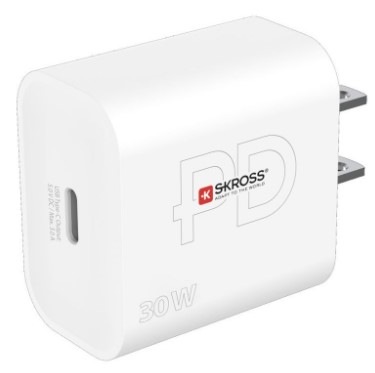 Cestovní adaptér SKROSS USB-C 30W US, Power Delivery, typ A
