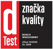 ocenení značky dtest pro sušičku bosch WQH245B6BY