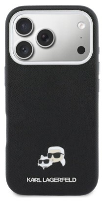 Kryt na mobil Karl Lagerfeld PU Karl and Choupette Heads Pins MagSafe na Apple iPhone 17 Pro Max černý Kryt na mobil Karl Lagerfeld PU Karl and Choupette Heads Pins MagSafe na Apple iPhone 17 Pro Max - černý
