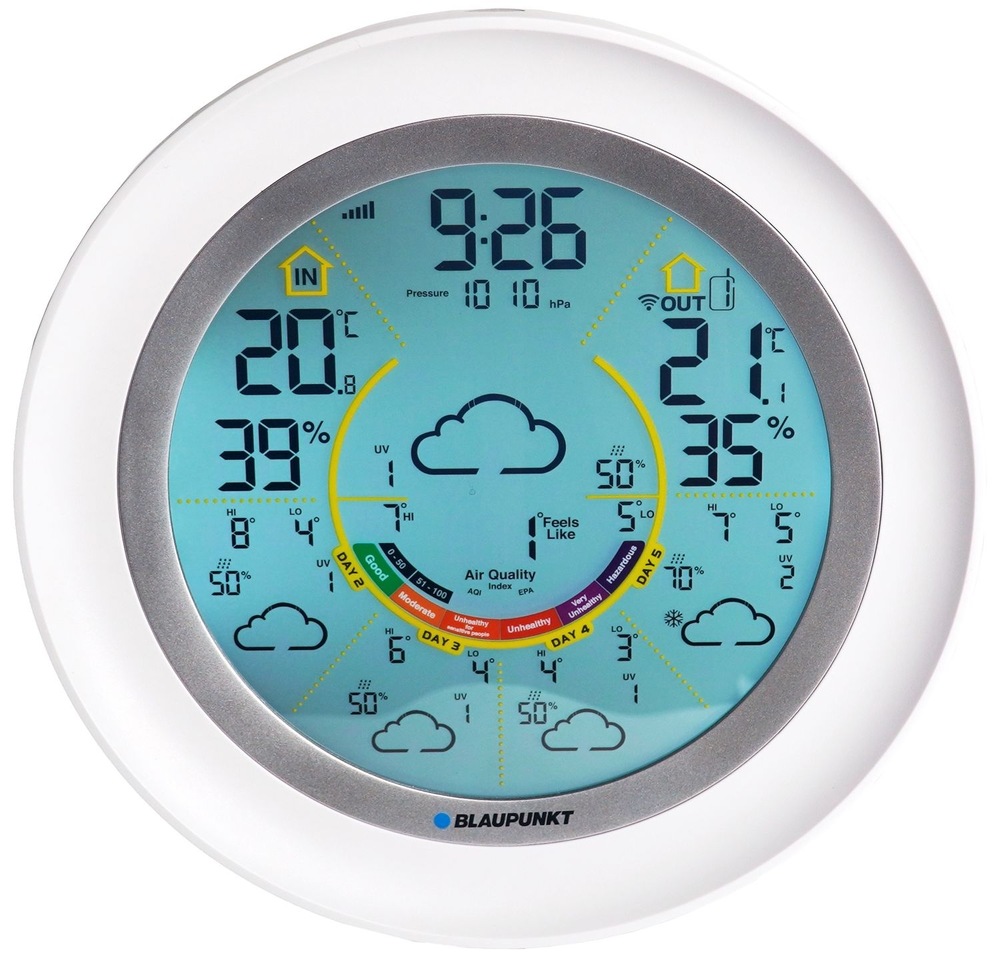 Meteorologická stanice Blaupunkt WS60WH APP bílá Meteostanice Blaupunkt WS60WH APP čelní pohled