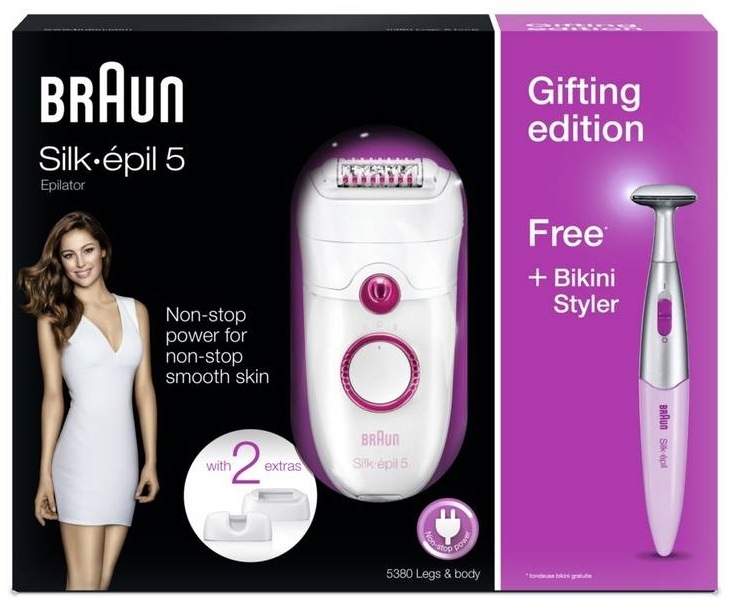 Epilátor Braun Silk-épil 5 SE5380 + FG1100 trimmer bílý