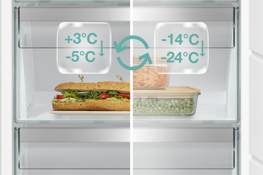 Kombinovaná chladnička Gorenje NRKI519E41, vestavná, funkce ConvertActive