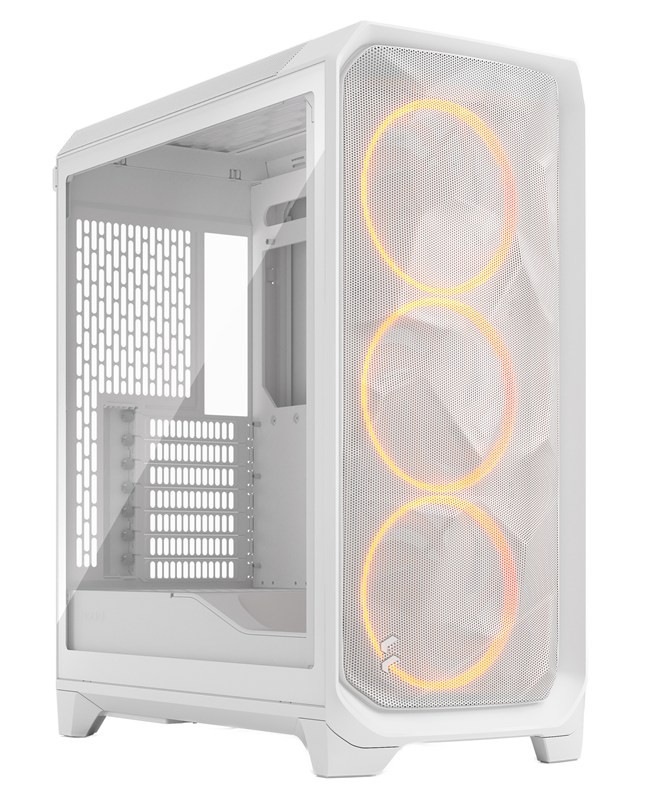 Počítačová skříň FRACTAL DESIGN Meshify 3 RGB TG, bílá barva.