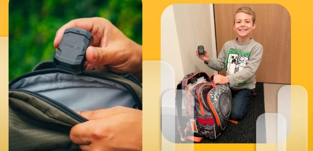 Lokátor Mala tracker uchytíte pevně za oblečení i tašku pomocí pryžového úchytu