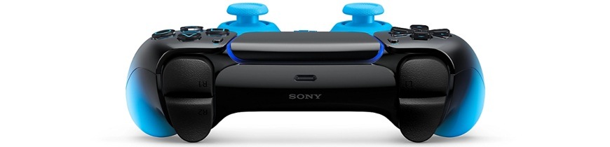 Bezdrátový ovladač Sony DualSense pro PS5 - Rhythm Blue modrý Detail obrázku ovladače.