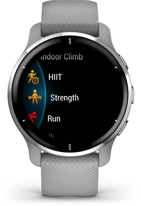 Chytré hodinky Garmin Venu 2 Plus - Slate/ Brown Leather Band