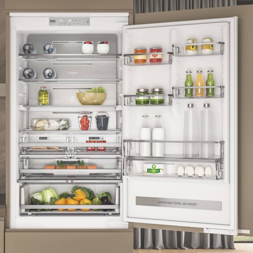 Chladnička kombinovaná Whirlpool WT70E 832 X, NoFrost, volně stojící, Space management, flexibilní uspořádání vnitřních dveří